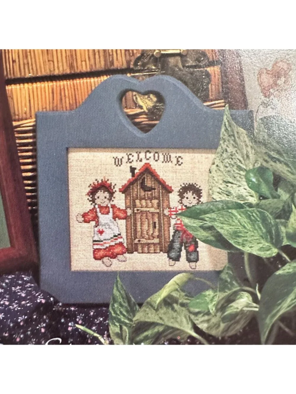 Comfort Station Cross-Stitch Pattern Book 33 Story Leaf Designs 1980s